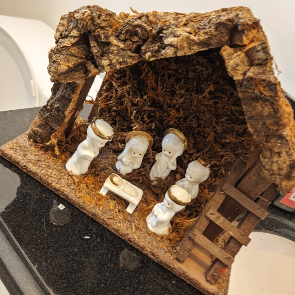 Vintage Manger Nativity
